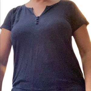 Sanctuary Dark blue linen top